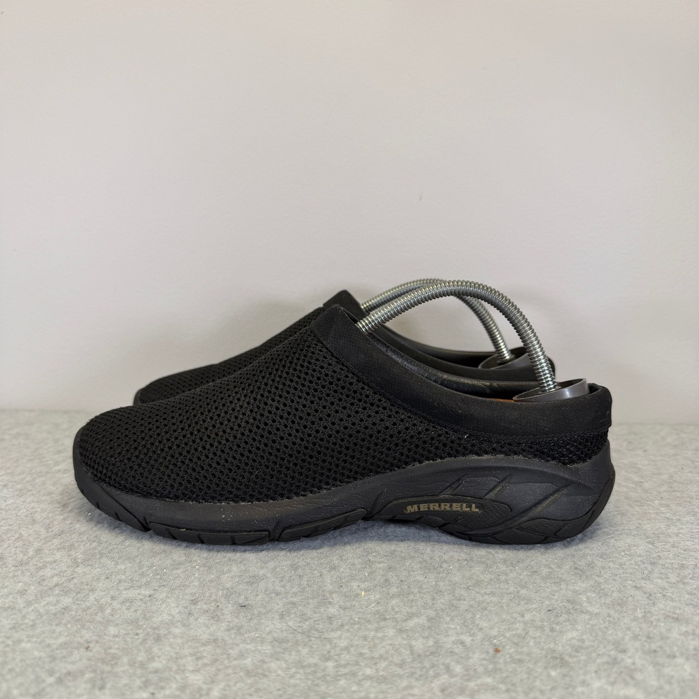 Merrell Encore Breeze Womens Shoes Size 7.5 Black Mesh Slip On Clogs J598434